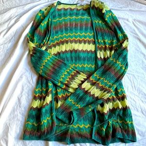 Funky crochet cardigan w tie string front